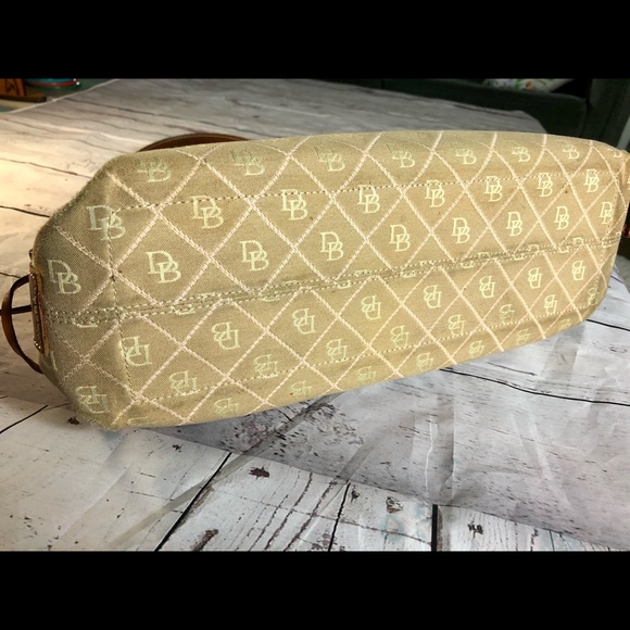 Dooney & Bourke Tan & Pink Tassel Zip Bag - Picture 7 of 11